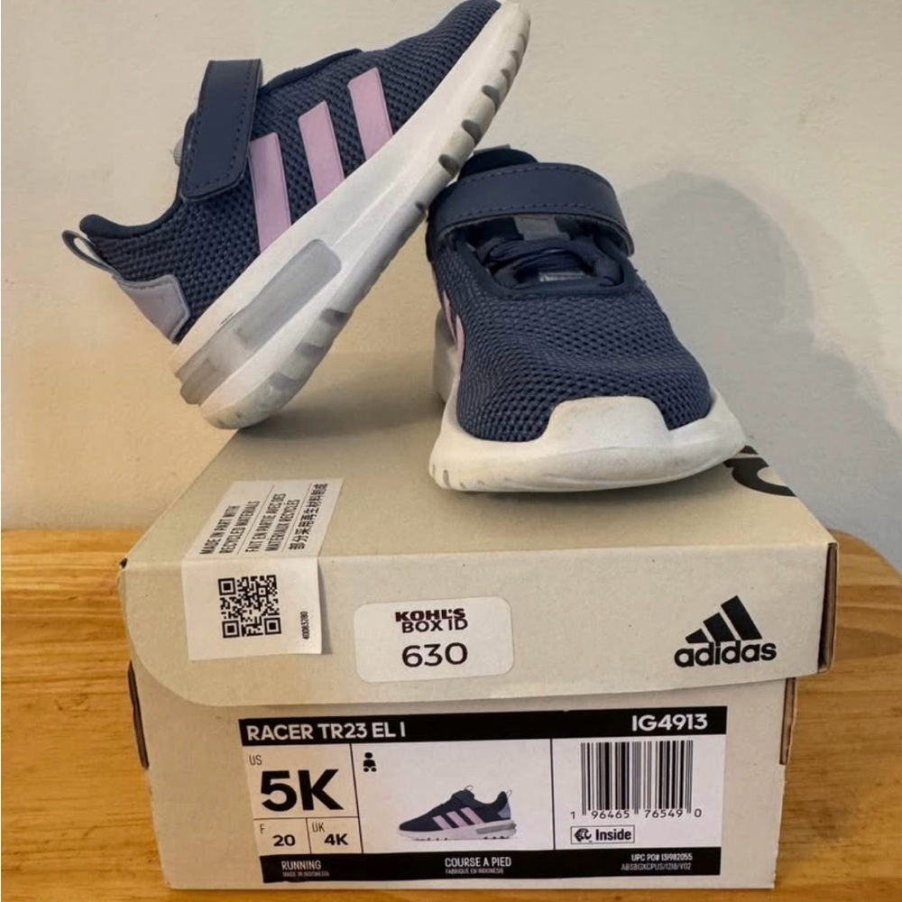 Adidas Kids Racer TR23 Sneakers - Navy and Lavender